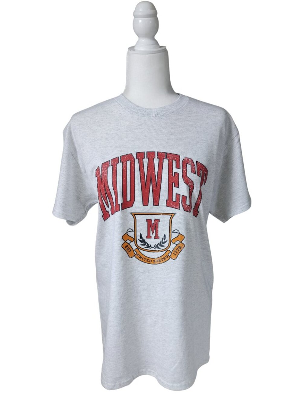 NWT Retro Midwest Distressed College T-shirt - Picture 7 of 14